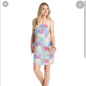 Vineyard vines Heritage Patchwork Strapless Dress